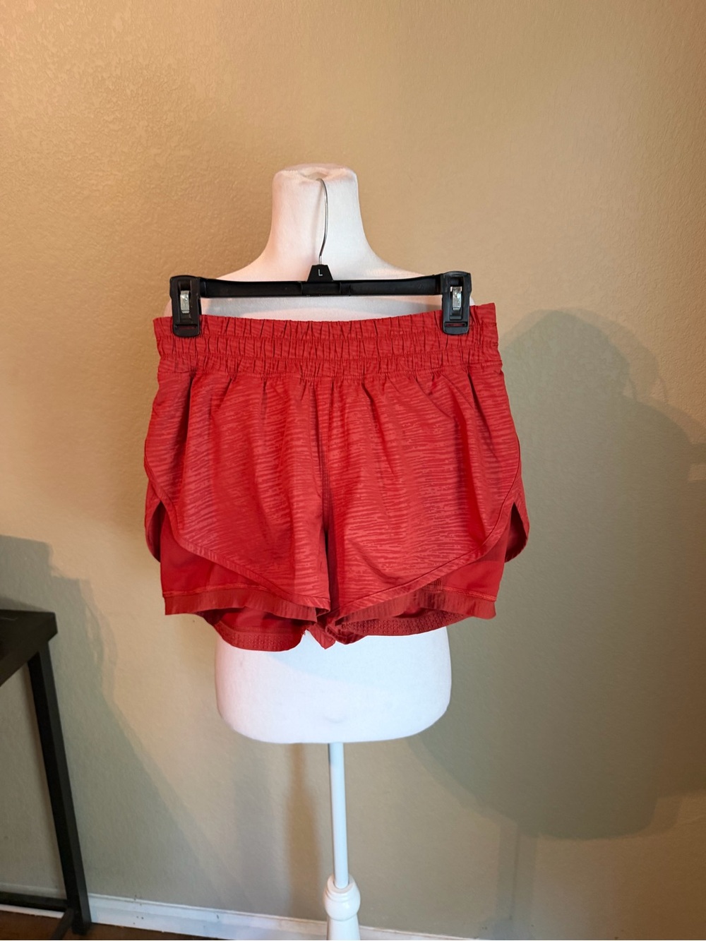 lululemon athletica Red Layered Running Shorts